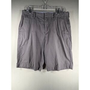 J.Crew Mens Chino Shorts Grey 100% Cotton Flat Front Casual Size 34